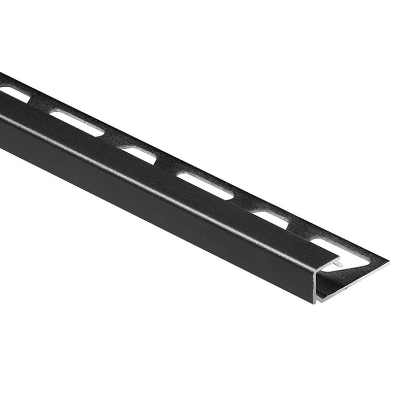 Schluter - quadec profilé de bordure carré - aluminium noir mat 1/2" (12.5 mm) x 8' 2-1/2"