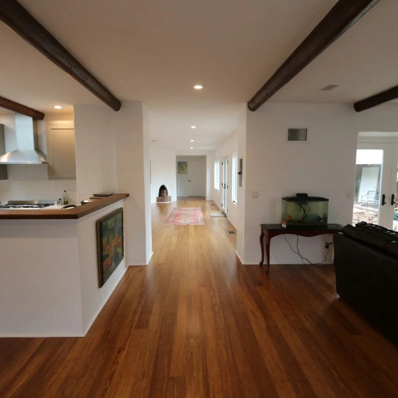 Bois franc 3 3/4" / cali bamboo  /  java ( plus pâle ) plancher de bamboo solide