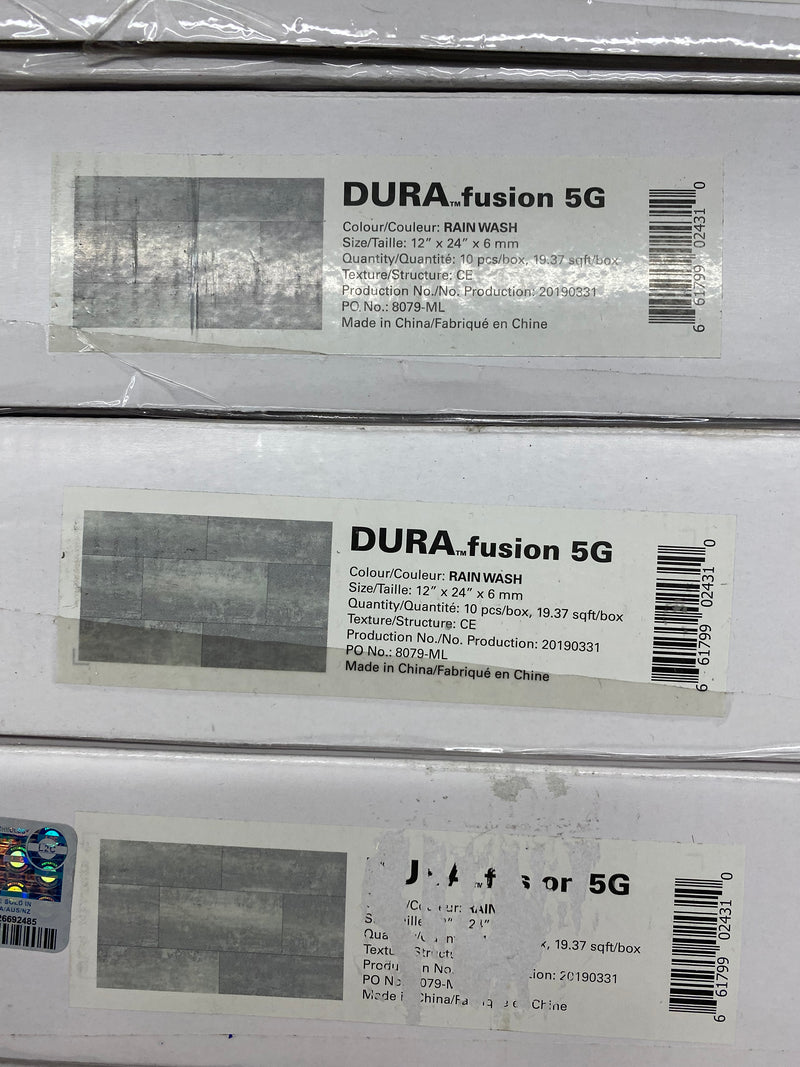 Vinyle clic dura fusion gris 12 x 24